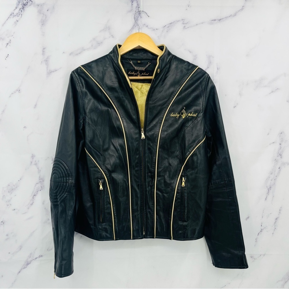 Baby Phat Vintage Y2K Leather Moto Jacket